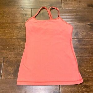 Lululemon Tank with Shelf Bra Coral Small